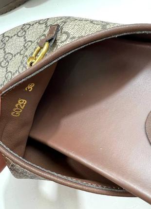 Тапочки бежевые канва кожа брендовые в стиле гучи