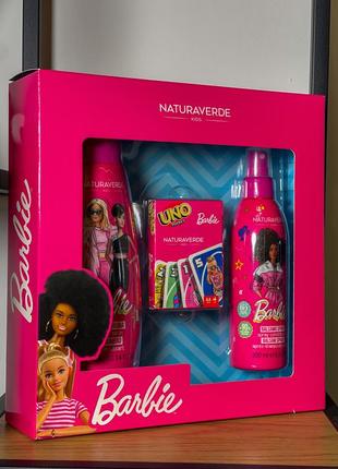 Подарочный набор барби naturaverde kids barbie (bubble/bath/300ml + spray/200ml + cards/1pc)