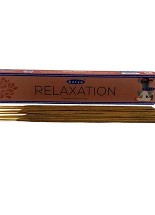 Relaxation premium incence sticks (релакс) (satya) пилкові пахощі 15 г