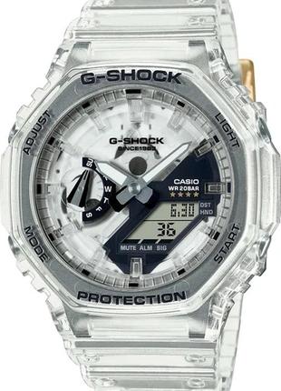 Мужские часы casio g-shock ga-2140rx-7aer, прозрачный корпус