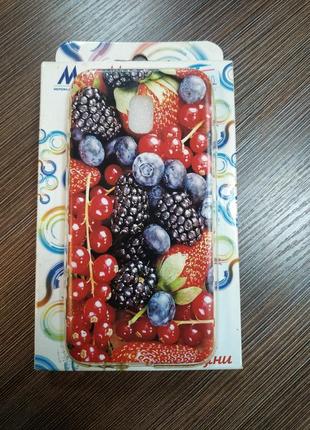 Чехол силиконовый на телефон samsung j330 j3 2017 с рисунком фруктов