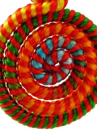 Серьги плетённые спиралька №3 оранжевые bm2 фото