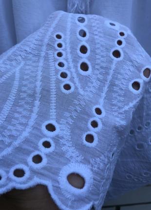 Белая блузка вышиванка в этно стиле бохо прошва большой размер3 фото