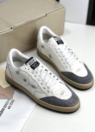 Кеды женские белые кожаные брендовые в стиле golden goose