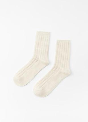 Молочные носки с содержанием шерсти zara 37-39