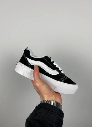 Кеди vans knu skool platform black white1 фото