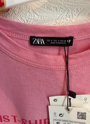 Zara футболка в розовом цвете новая