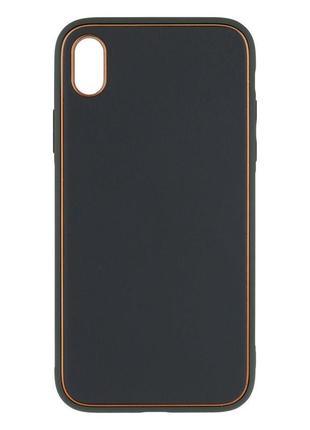 Чехол leather gold with frame without logo для iphone xr цвет 12, peach10 фото