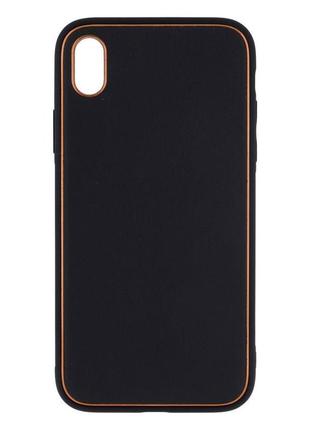 Чехол leather gold with frame without logo для iphone xr цвет 12, peach3 фото