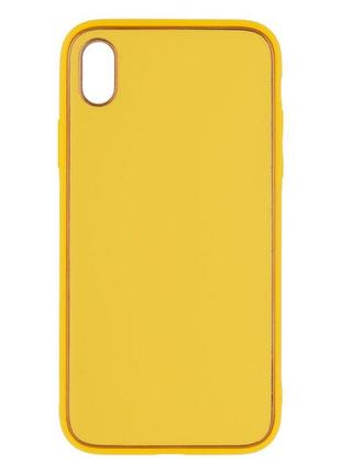 Чехол leather gold with frame without logo для iphone xr цвет 12, peach9 фото
