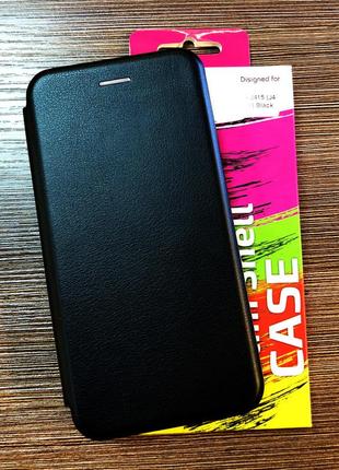 Чехол-книжка на телефон samsung j415, j4+ 2018, j4 plus 2018 черного цвета