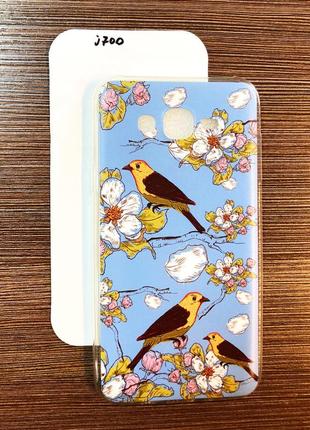 Силиконовый чехол на samsung j700 j7 2015 с рисунком