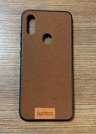 Чехол-накладка на телефон xiaomi redmi 7 коричневого цвета с блестками