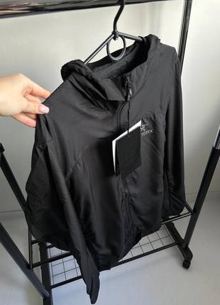 Трендовая мужская ветровки от arcteryx beta lt черного цвета3 фото