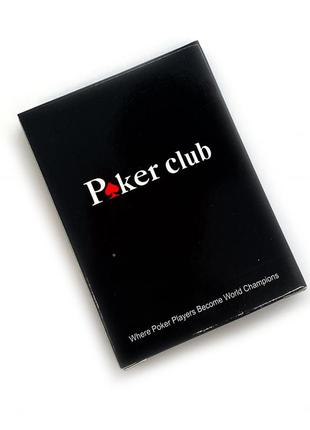 Карты игральные пластиковые красная рубашка (poker club)(9,2х6,5х2 см)2 фото