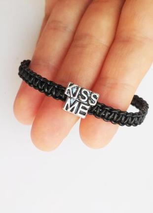 Кожаный браслет ′kissme′3 фото