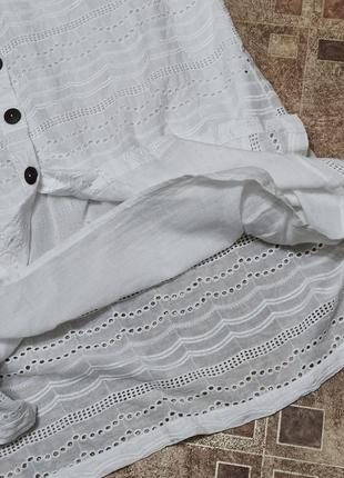 Новая белая батистовая юбка шитье прошва батал 566 фото