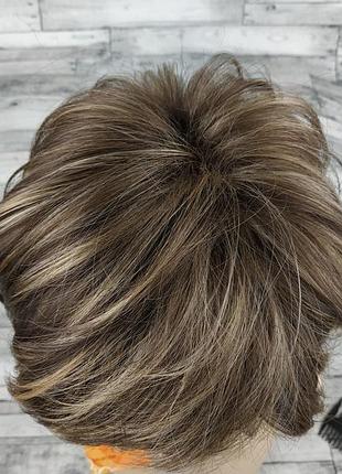 Парик русый мелирование короткий короткая стрижка женский для женщин для ежедневной носки
