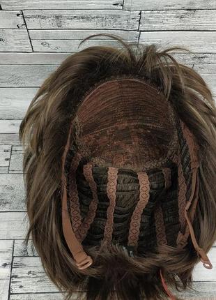 Парик русый мелирование короткий короткая стрижка женский для женщин для ежедневной носки