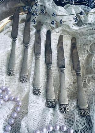 🔥 ножи 🔥 столовые десертные набор старинные винтаж посеребрения швеция2 фото