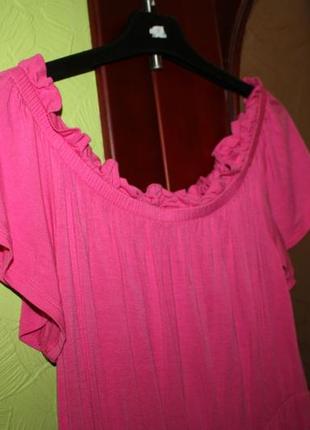 Красива рожева трикотажна сукня міді, 14 розмір, наш 50-52 від papaya3 фото