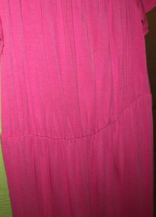 Красива рожева трикотажна сукня міді, 14 розмір, наш 50-52 від papaya6 фото
