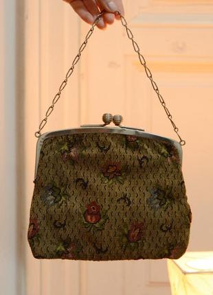 Винтажная сумочка на фермуаре1 фото