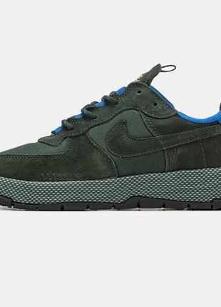 Мужские кроссовки nike air force 1 wild green blue 40-41-42-43-44-458 фото