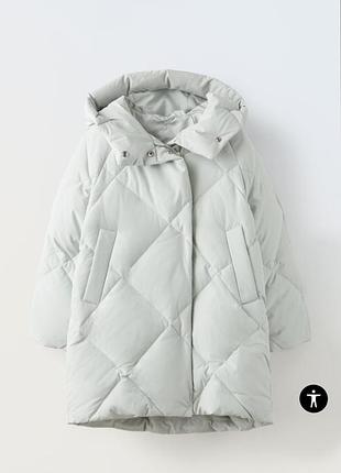 Суперовый пуховик"zara" на девочкур.130,140,152,164(50%пух+50% перо) р.164 новая коллекция