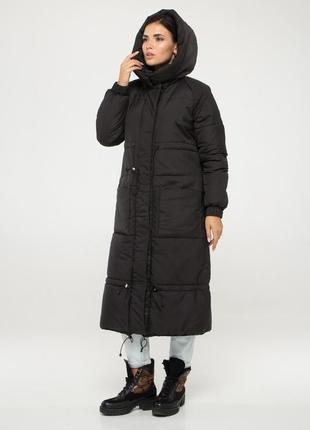 Зимняя куртка м0042 ( черный )4 фото
