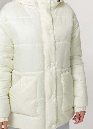 Зимняя куртка м50 ( молоко )5 фото