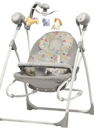 Колиска-гойдалка carrello nanny crl-0005 grey planet, land of toys