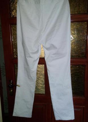 Прямі білосніжні брюки літні4 фото