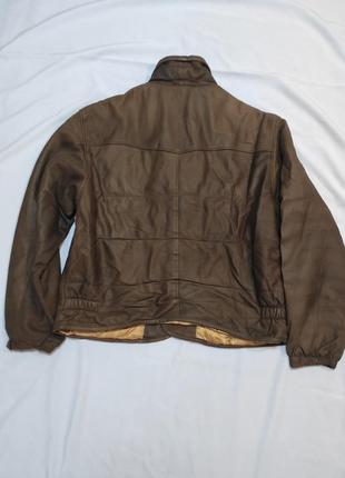 Стильна вінтажна оверсайз куртка із натуральної шкіри2 фото