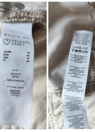 Жіночі бежеві шорти органічний котон denim co, primark cares9 фото