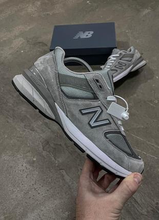 Кроссовки new balance 990v5 grey серые женские / мужские3 фото