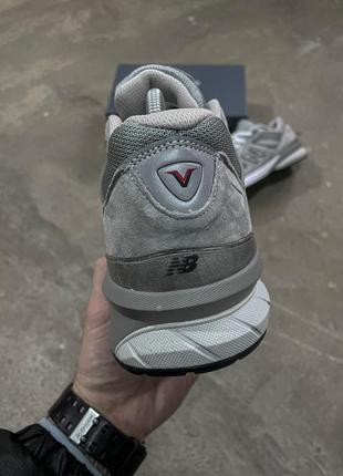 Кроссовки new balance 990v5 grey серые женские / мужские2 фото