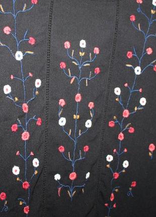 Красивая вискозная блузка с вышивкой, размер л от f&amp;f4 фото