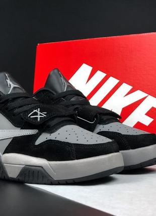 Nike travis scott jordan кроссовки мужские найк джордан осенние весенние демисезонные демисезонные высокие замш кожа кожа кожаные замшевые5 фото