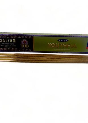 Youthful premium incence sticks (молодость)(satya) пыльцовое благовоние 15 гр