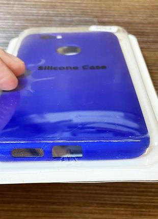Оригінальний чохол silicone case на телефон huawei nova синього кольору2 фото