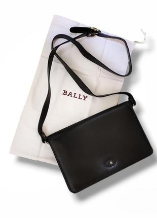 Винтажная кожаная сумка crossbody bally