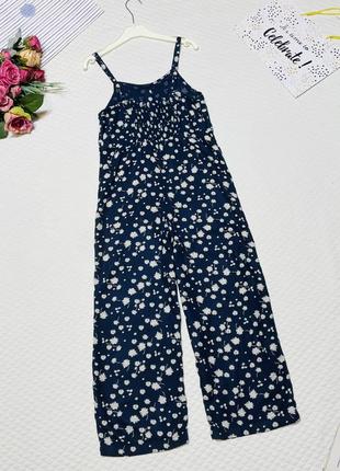 Легкий літній комбінезон-штани з віскози для дівчинки 💙бренд tu 🌷3 фото