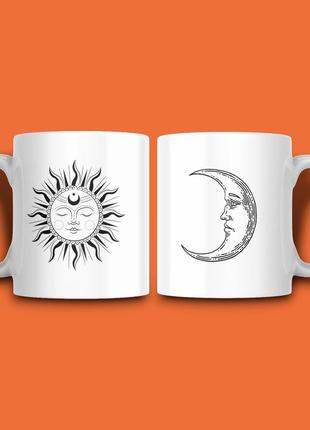 "сонце / місяць" парні чашки для закоханих