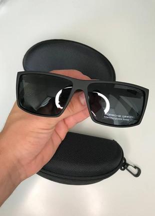 Окуляри сонцезахисні чоловічі брендові porsche,модні чоловічі окуляри від сонця кольори: чорний (матовий)6 фото