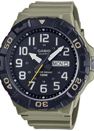 Мужские часы casio mrw-200h-5avef, черный с зеленым
