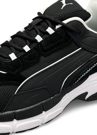 Мужские кроссовки puma teveris nitro black white (пума теверис нитро)6 фото