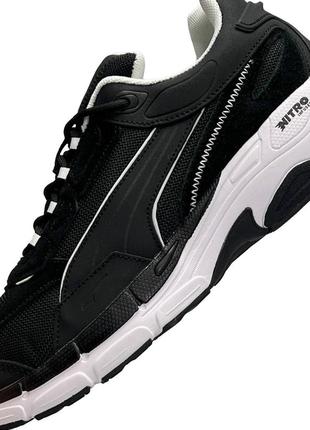 Мужские кроссовки puma teveris nitro black white (пума теверис нитро)2 фото