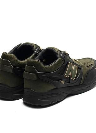 Мужские кожаные кроссовки new balance clasic (нью беленс) green, кеды мужские зеленые. мужская обувь3 фото