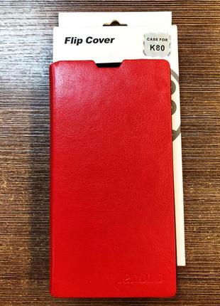 Чохол-книжка на телефон lenovo k80 червоного кольору